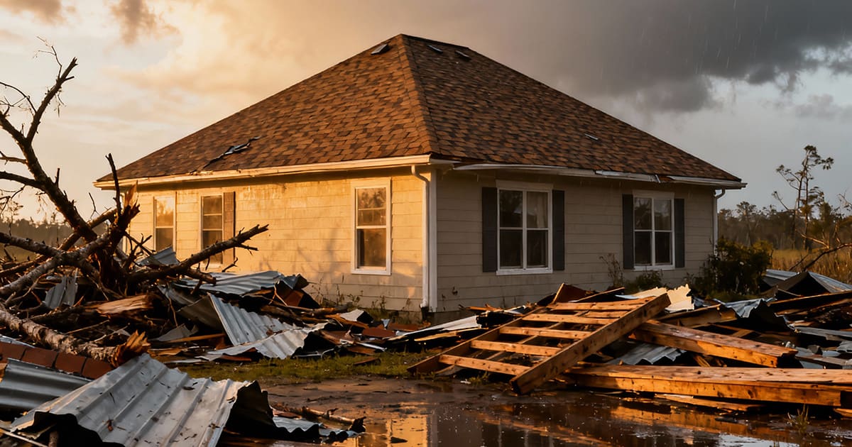 House with a hip roof in Cebu designed for better typhoon resilience and protection