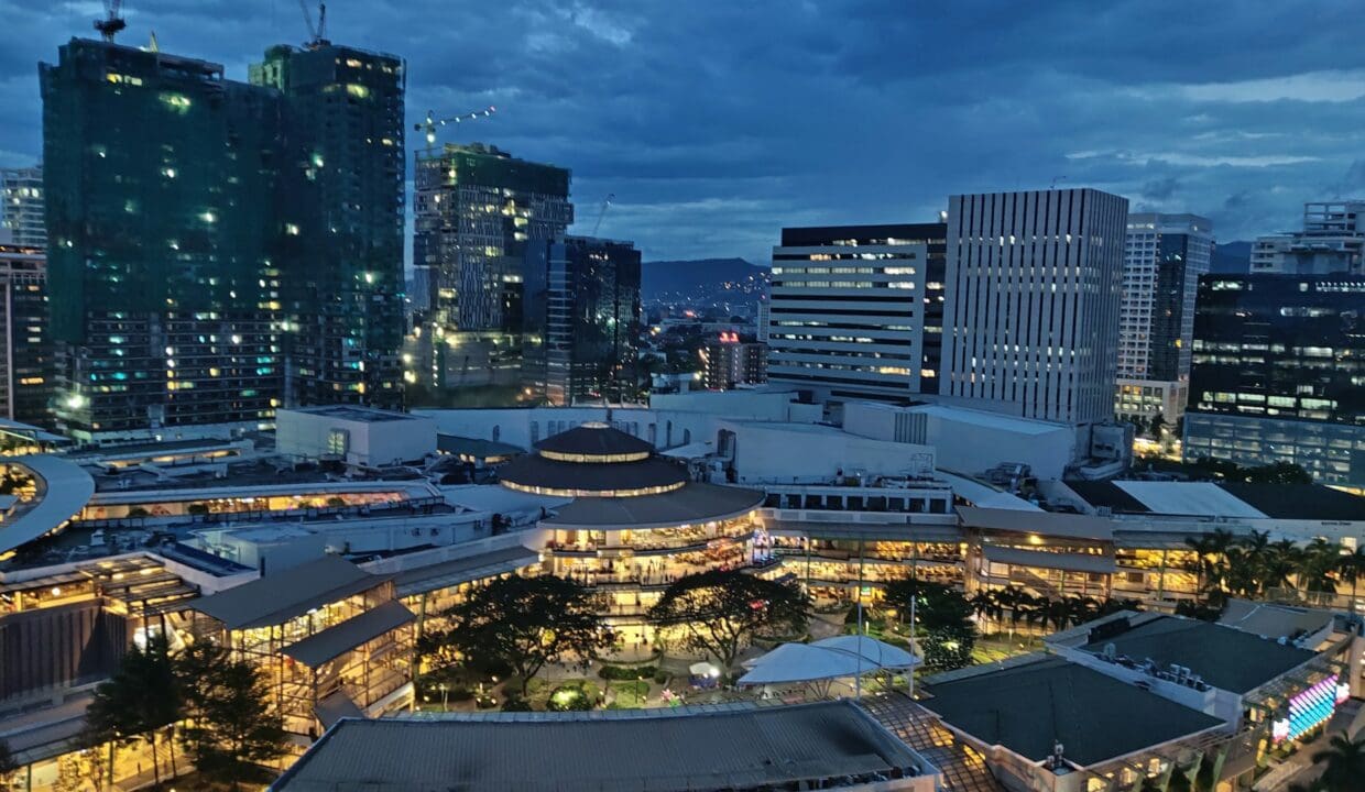 Bird's eye aerial view of Cebu City Philippines